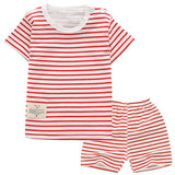 2018 baby clothes set best quality 100% cotton summer kids clothes striped baby boy and girl clothes children sets bobo choses