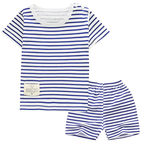 2018 baby clothes set best quality 100% cotton summer kids clothes striped baby boy and girl clothes children sets bobo choses