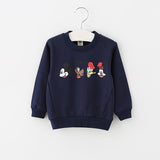 2018 latest summer autumn baby cartoon print Donald Duck shirt, cotton long-sleeved fashion cartoon sweater 0-2 years