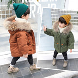 sell Winter Jacket Kids boy 2-9 old size fur hooded coats Boys Winter Jacket