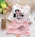 2018   fashion girls' dress suit for baby's 100% pure cotton summer Minnie Princess Beauty Princess T-shirt