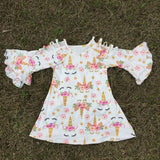 2018   summer cotton milk silk baby girls kids boutique clothes dress short sets unicorn ruffles tops cute girl summer outfits