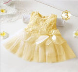 2018 summer cute infant baby girls Sleeveless princess dresses kid children toddlers clothing vestido infantil pink white DY009A