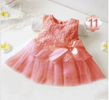 2018 summer cute infant baby girls Sleeveless princess dresses kid children toddlers clothing vestido infantil pink white DY009A