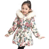Winter Jackets For Girls Parkas Coat Kids Fur Hooded Warm Outerwear Coat For Girls Jacket Children Clothes 9 10 11 12 Year