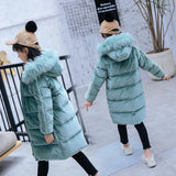 Children's down jacket girls' mid long Korean children's wear girls' middle and big children's winter coat