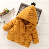 Autumn Winter Cotton Jacket For Girls Coat Kids Solid Warm Outerwear Children Clothes Infant Girls Coat Baby Girls Jacket
