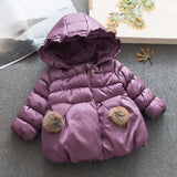 Baby Toddler Winter Spring Hooded Winter Jackets Girls Kids Coats Girls Winter Coat Cotton-padded Clothes Children Outfits