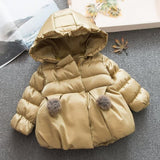 Baby Toddler Winter Spring Hooded Winter Jackets Girls Kids Coats Girls Winter Coat Cotton-padded Clothes Children Outfits
