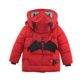 Boys jacket children's coat jacket winter boy girl pattern cute cartoon ear warm cotton baby hooded jacket 2 to 5 years