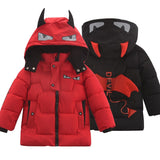 Boys jacket children's coat jacket winter boy girl pattern cute cartoon ear warm cotton baby hooded jacket 2 to 5 years