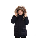 Children's Winter Jackets Boys Duck Down Jackets For Boys Fur Collar Warm Kids Girls Down Outerwear Coat 4-12T DC202