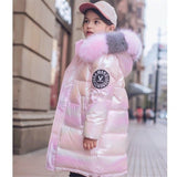 Brand Girl clothes Warm Down Jacket Children Coat parka big Fur Kids Teenager Thickening Outerwear Cold Winter