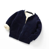Children Autumn Winter Outerwear Baby Boys Girls Warm Jackets Cotton-padded Plus Velvet Autumn Thickening Snowsuit Coat