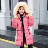 2023 Children Winter Down Jacket for girls windproof Coat Thicken snowsuit parka For 8 10 12 14 16 Year Blue/Red/Black Color
