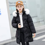 2023 Children Winter Down Jacket for girls windproof Coat Thicken snowsuit parka For 8 10 12 14 16 Year Blue/Red/Black Color