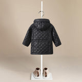 Winter Girl's Cotton Padded Jacket Thickened Medium Length Jacket Children's Baby Plush Jacket Girl  Clothes
