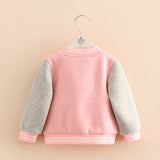 2023 Autumn Winter 2 3 4 6 8 10 Years Children Color Patchwork Mandarin Collar Girls Plus Velvet Jacket For Baby Kids