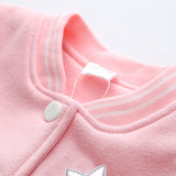 2023 Autumn Winter 2 3 4 6 8 10 Years Children Color Patchwork Mandarin Collar Girls Plus Velvet Jacket For Baby Kids