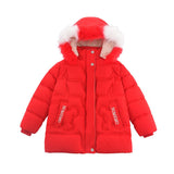 Autumn Winter Thickened Jacket For Boys Girls Children Overcoat Kids Hooded Warm Outerwear For Girls Clothes  5 6 8 10 Yrs
