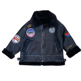 2023 Baby Girl Boy Spring Autumn Winter PU Coat Jacket Kids Leather Jackets Children Coats Overwear Clothes 3-14y