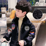 2023 Baby Girl Boy Spring Autumn Winter PU Coat Jacket Kids Leather Jackets Children Coats Overwear Clothes 3-14y