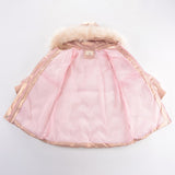 Baby Kids Girls Clothes Winter Mid-length Bow Down Jacket for Teen Girl Thicken Warm Hooded Children&#39;s Clothing