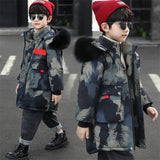 Children Down 4 5 6 7 8 9 10 12 14 Years Winter kids Outerwear Boys Casual Warm Hooded Jacket for Boys big Fur Warm Coats