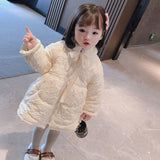 2023 Kids Thick Coat Jacket Toddler Baby Girl Winter Clothes Children Autumn Plus Velvet Outerwear Little Girls Parka