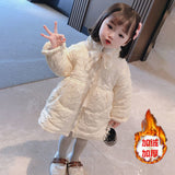 2023 Kids Thick Coat Jacket Toddler Baby Girl Winter Clothes Children Autumn Plus Velvet Outerwear Little Girls Parka