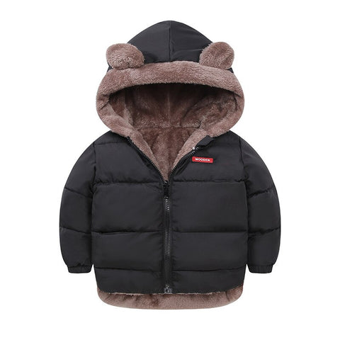 Kids Girls Coats Winter Warm Plush Outerwear Children's Clothing for Boys Baby Cotton-padded Jackets Thicken Windproof