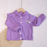 2023 Autumn Coat Toddler Baby Kids Boys Girls Clothes Hoodies Cartoon Daisy Hoodie Pattern Sweatshirt Tops Clothing 1-7year