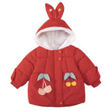 Winter Autumn Coat Baby Kids Girls Hooded Casual Cartoon Thick Warm Cotton Children Clothes for Girl Jacket Outerwear