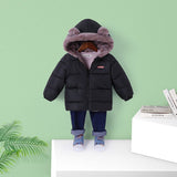 Winter Children Warm Cotton Jackets Girls Clothes Kids Babys Fleece Collar Coats Baby Winter Coats for Boys Outerwears