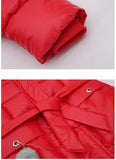 Winter Jacket Parka Padded Jacket Thickened Girls' Long Hooded Jacket Children's Cotton Padded Jacket 4-12 Years Ol