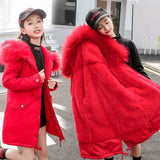2023 Siberia Winter Jacket Girls Child Snowsuits Plus Velvet Warm Hooded Outerwear Coat Kids Teenager Parkas 13 12 9 10 11 Year