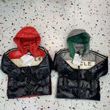 Teenager Hooded Winter Thermal Jacket Kids Green Coat Snow Suit Boy Red Patchwork Down Jacket Snow Wear Outerwear