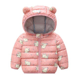 Toddle Baby Kids Winter Casual Cotton Coat Chlidren Boys Girl Winter Coats Jacket Kids Zipthick Ears Snow Hoodie Clothes