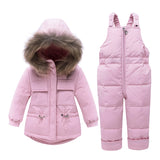 Winter Down Jacket Kids Overalls For Girls clothes Children Snowsuit Baby Boy Parka Coat Toddler Clothing Set -30 Degrees