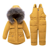 Winter Down Jacket Kids Overalls For Girls clothes Children Snowsuit Baby Boy Parka Coat Toddler Clothing Set -30 Degrees