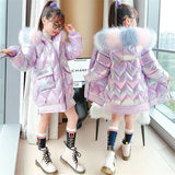 2023 Winter Jacket For Girls Thick Warm Waterproof Girl Shiny Down Jacket 5-14 Years Kids Teenager Parka Outerwear Coat