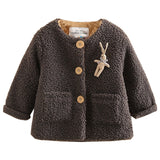2023 Winter 2 3 4 6 8 10 Years Children'S Outerwear Thickening Fleece Cotton Padded Cartoon Jacket Coat For Kids Baby Girls