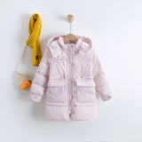 Winter Children's Mid-Length Down Jacket Korean Style Hooded Big Pockets Thickened Warm Kids' Down Jacket 5 Colors