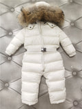 Winter Overall For Children Hooded Snow Wear Thicker Warm Jumpsuits Parka For Girls Kids Clothes Down Jackets A577