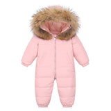 Winter Snowsuit Duck Down Thick Baby Boys Jumpsuit 12M-3 Years Newborn Romper Infant Girls Overalls Toddler Waterproof Coat
