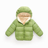 Winter cotton-padded jacket Kids Boys Coat Thick Artificial Wool Jackets Baby Girls Coats Outerwear Children Hooded Jacket