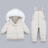 Winter down jacket Jumpsuit for Baby Boy Girl Clothes Clothing Set 2pcs Overalls for children Toddler Snowsuit coat 1-4 yrs