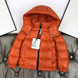 2023 autumn and winter children's down jacket orange black red warm and comfortable  coat 110-160cm