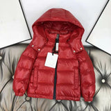 2023 autumn and winter children's down jacket orange black red warm and comfortable  coat 110-160cm
