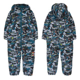 cotton clothing, winter work clothes for children aged 4-6, windproof and warm, camouflage pattern for boys